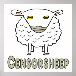 Affiche La censure des moutons