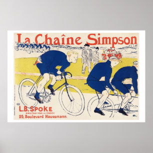 Affiche La chaîne Simpson 1896 Henri de Toulouse-Lautrec