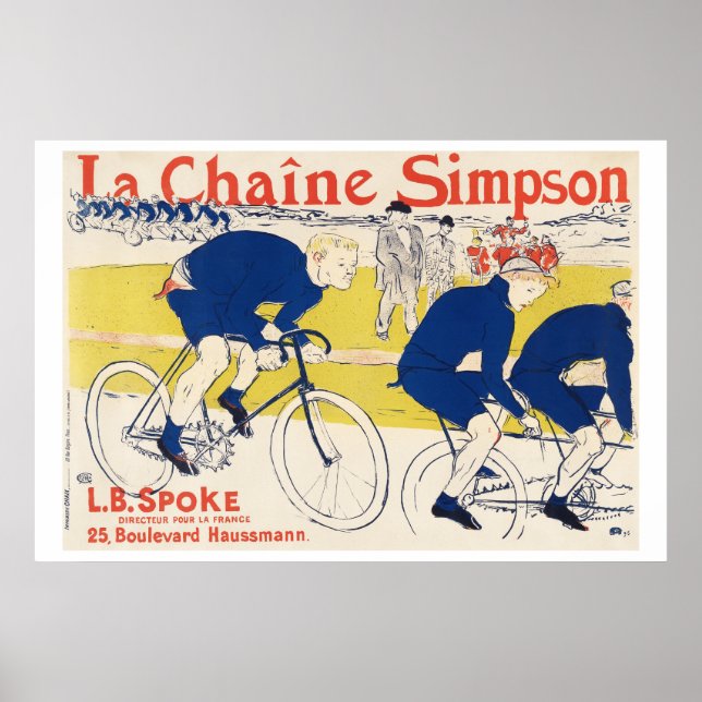 Affiche La chaîne Simpson 1896 Henri de Toulouse-Lautrec (Devant)
