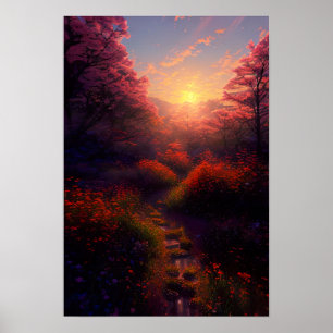 Affiche La Chaleur de l'Embrace de la Forêt