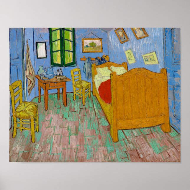Affiche La chambre de Vincent Van Gogh (1889) (Devant)