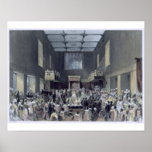 Affiche La Chambre des Lords, Sa Majesté ouvrant le Sessio