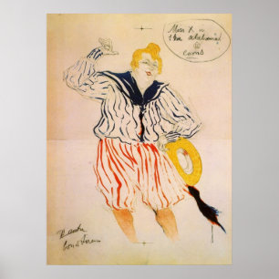 Affiche La chanson de marins par Toulouse-Lautrec