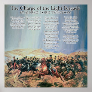 Affiche La charge de la Brigade Lumière Poème Alfred Lord