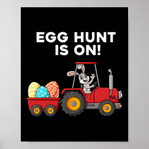 Affiche La Chasse Aux Oeufs Est Le Jour De Pâques Garçons 