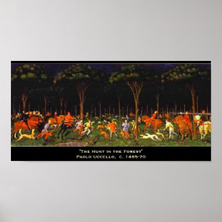Affiche La chasse dans la forêt