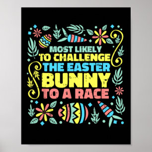 Affiche La Chasse D'Oeufs De Lapin De Pâques Le Rabbi Le P