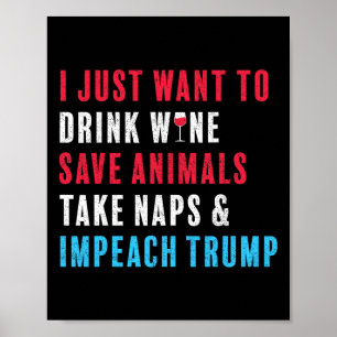 Affiche La Chemise anti-Trump menace l'Amoureux des animau