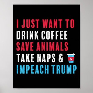 Affiche La Chemise Trump Résiste À Empêcher Trump Coffee A