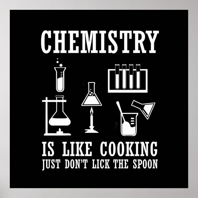 Affiche la chimie est comme la cuisine (Devant)