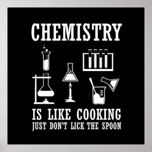 Affiche la chimie est comme la cuisine