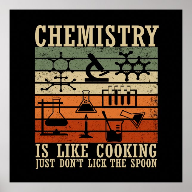 Affiche la chimie est comme la cuisine (Devant)