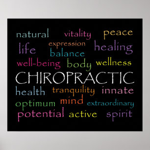 Affiche La chiropractie inspirée exprime l'affiche