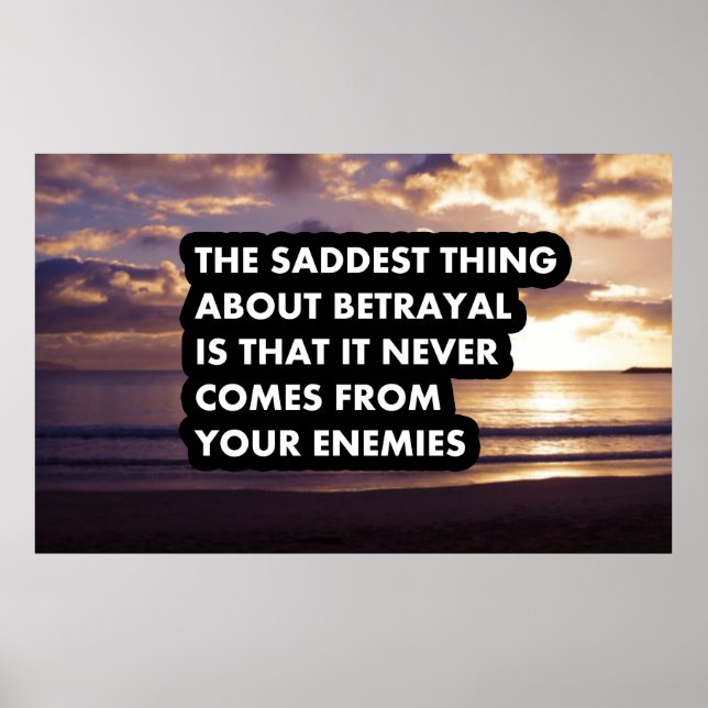 Affiche La chose la plus triste de la trahison (Devant)