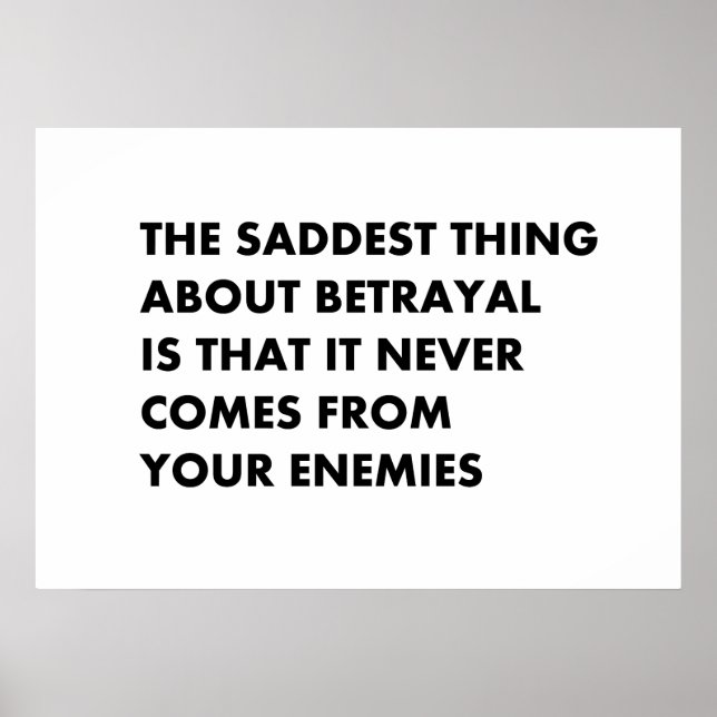 Affiche La chose la plus triste de la trahison (Devant)