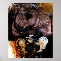 La chute de icarus, collage et encre