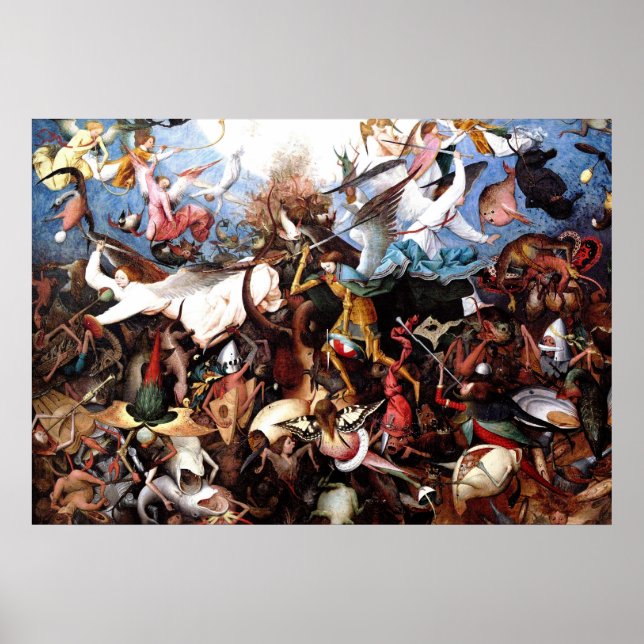 Affiche "La chute des anges rebelles" de Pieter Bruegel (Devant)