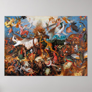 Affiche La chute des anges rebelles, Pieter Bruegel
