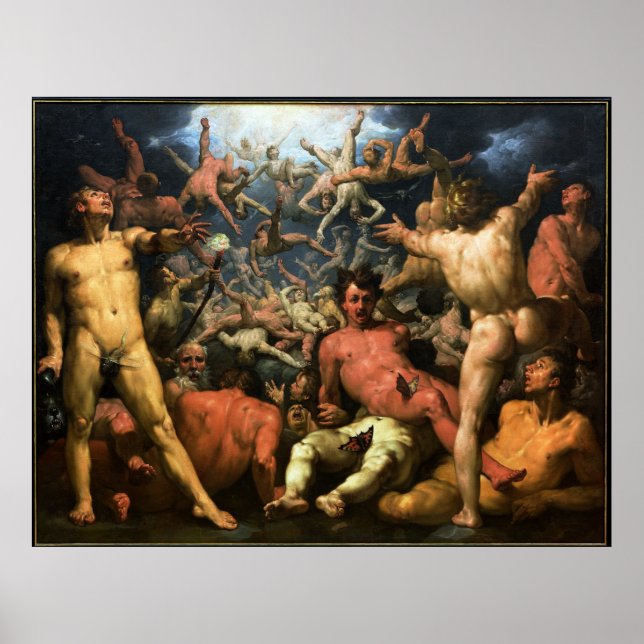 Affiche La chute des Titans Cornelis van Haarlem (Devant)