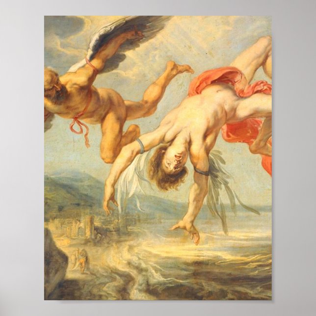 Affiche La Chute D'Icarus Par Jacob Peter Gowy (Devant)