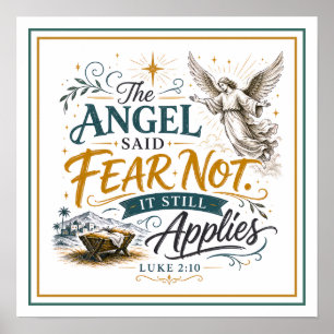 Affiche La citation 'L'ange a dit : N'ayez pas peur. Elle