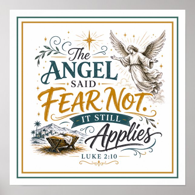 Affiche La citation 'L'ange a dit : N'ayez pas peur. Elle  (Devant)