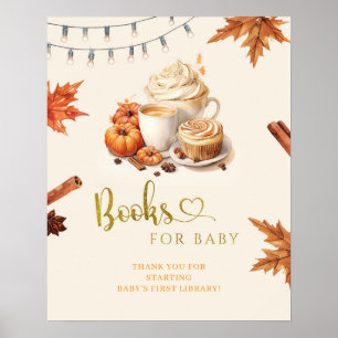 Affiche La citrouille d'automne brasse du café Livres pour