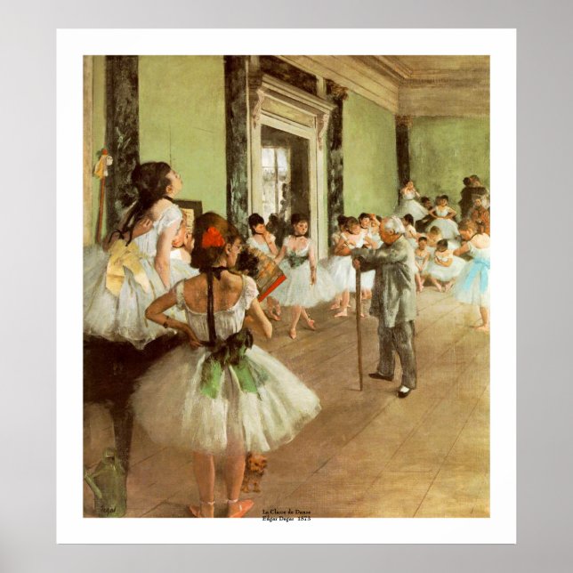 Affiche La Classe de Danse par Edgar Degas (Devant)