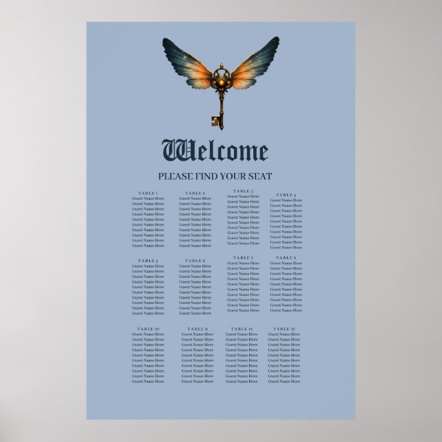 Affiche La Clé de l'Éternité – Ailes Steampunk (Devant)