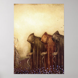 Affiche "La clé d'or" Aquarelle John Bauer