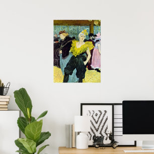 Affiche La Clownesse (clown) Cha-U-Kao par Toulouse Lautre