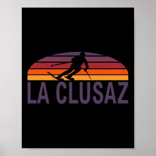 Affiche La Clusaz Alpes Françaises France Station de ski S