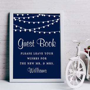 Affiche La Collection de Mariage Lumières sur Fond Bleu Ma