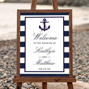 Affiche La collection de mariages à l'ancre nautique vous