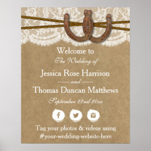 Affiche La collection de Mariages Kraft, Lace & Horseshoe