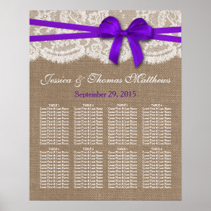 Affiche La collection Rustique de Mariage pourpre