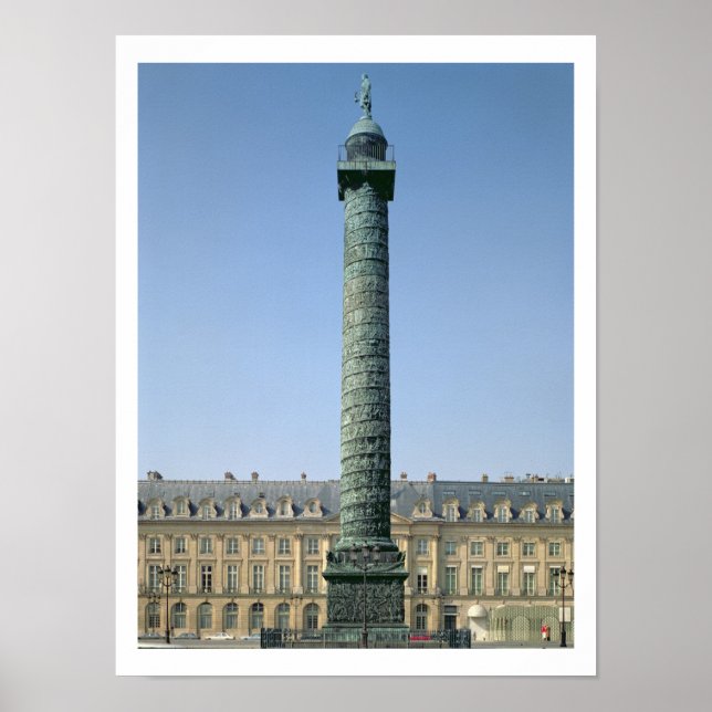 Affiche La colonne Vendome, avec bas-reliefs enregistrant  (Devant)
