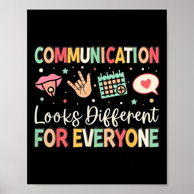 Affiche La Communication Paraît Différente Pour Tout Le Mo (Devant)