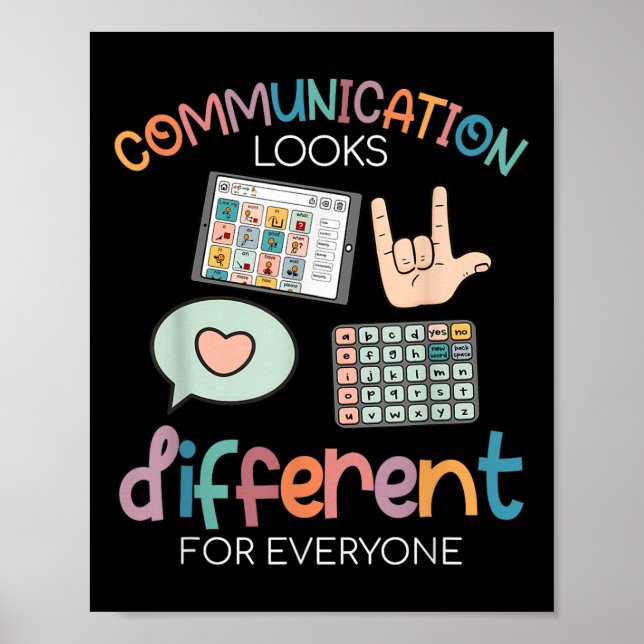 Affiche La Communication Semble Différente Pour Tous L'Aut (Devant)