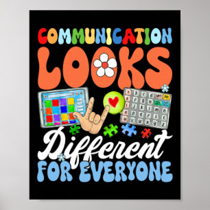 Affiche La Communication super Semble Différente Pour Tout