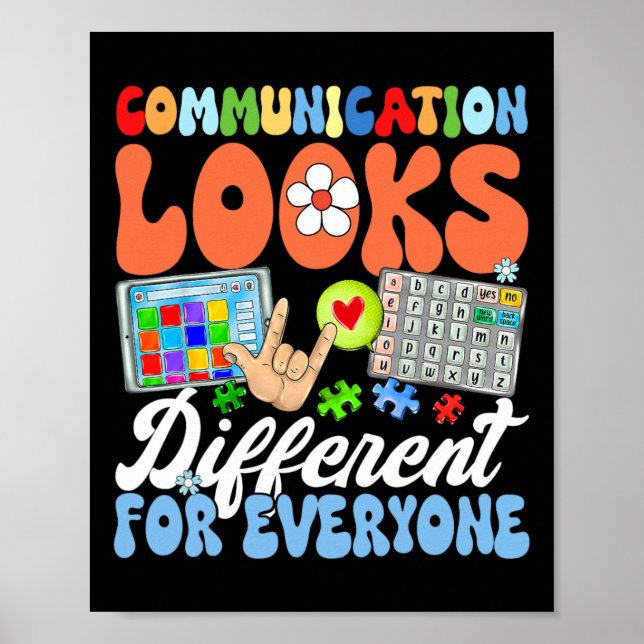 Affiche La Communication super Semble Différente Pour Tout (Devant)