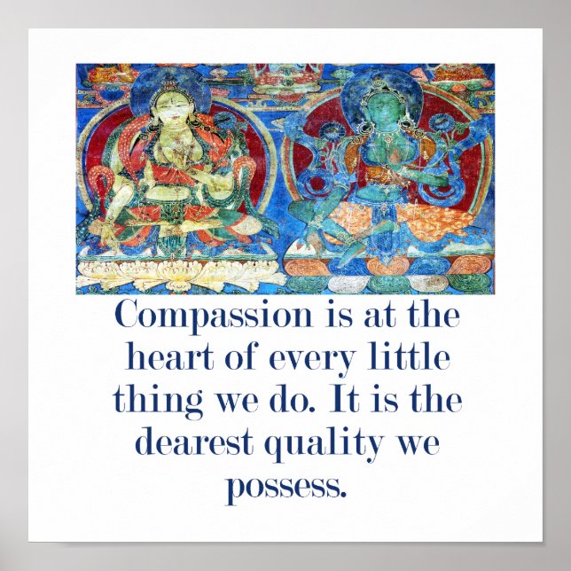 Affiche La compassion est au coeur - Citation de la compas (Devant)