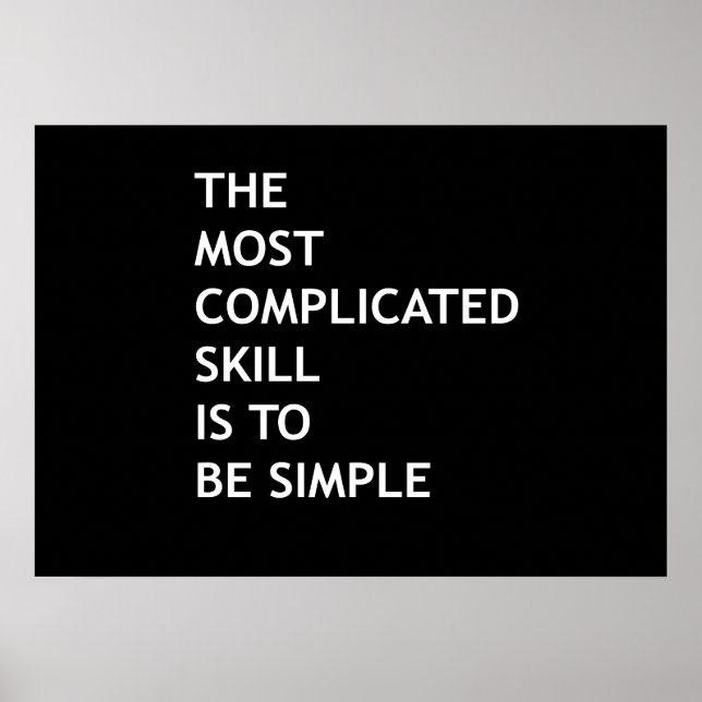 Affiche La compétence la plus compliquée est d'être simple (Devant)