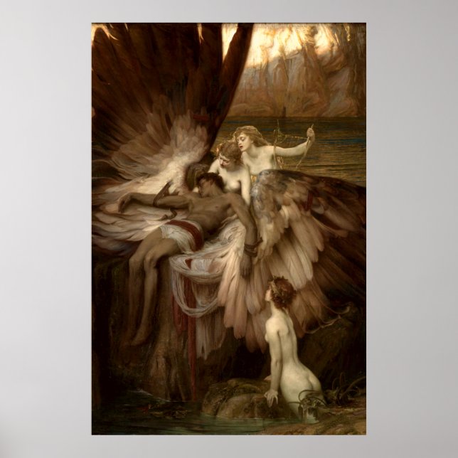 Affiche La complainte pour Lcarus par Herbert Draper 1898 (Devant)
