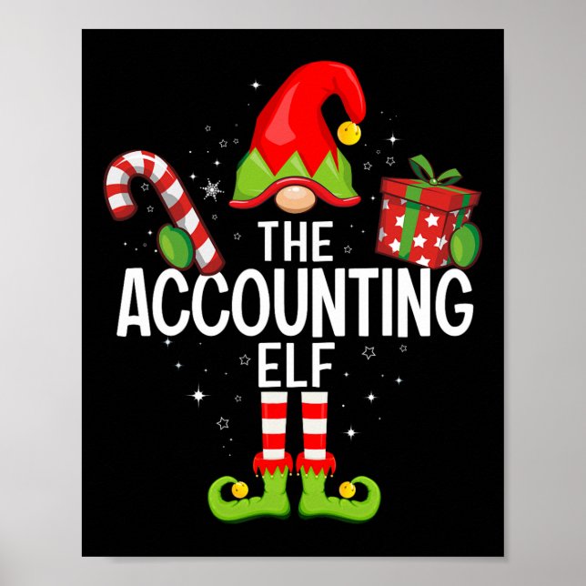 Affiche La comptabilité famille elfe Pajama Noël Noël (Devant)