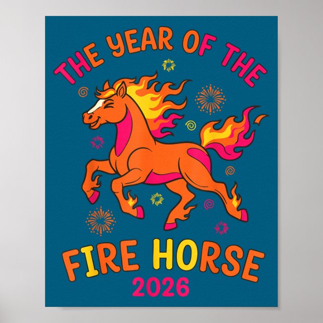Affiche La conception de la célébration de l'année du chev (Devant)