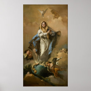 Affiche La conception impeccable par Giovanni B. Tiepolo