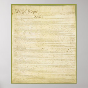 Affiche La constitution des Etats-Unis d'Amérique