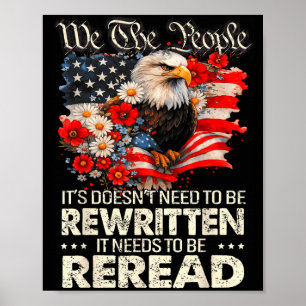 Affiche La constitution du drapeau des États-Unis doit êtr
