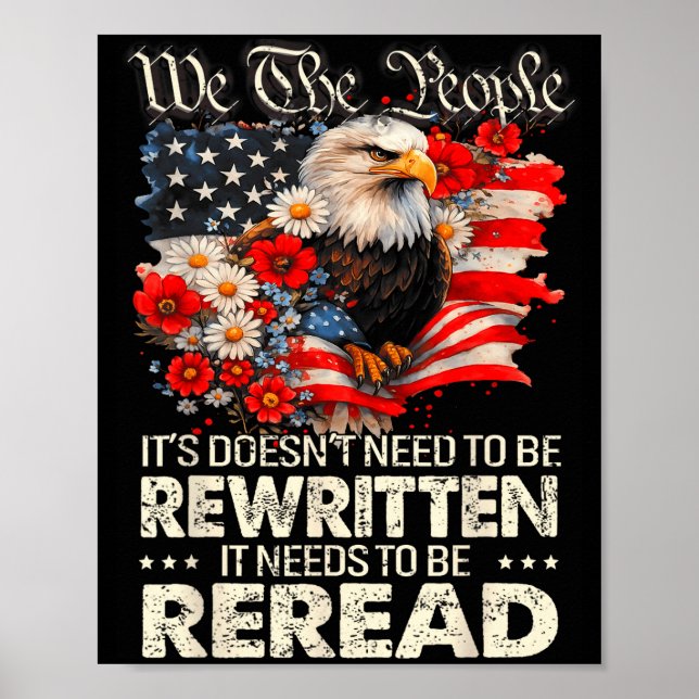 Affiche La constitution du drapeau des États-Unis doit êtr (Devant)